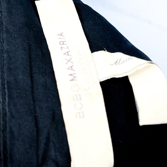 BCBG BCBGMaxazria Runway Collection Draped Open Back Backless Sheath Dress Black - Picture 8 of 10